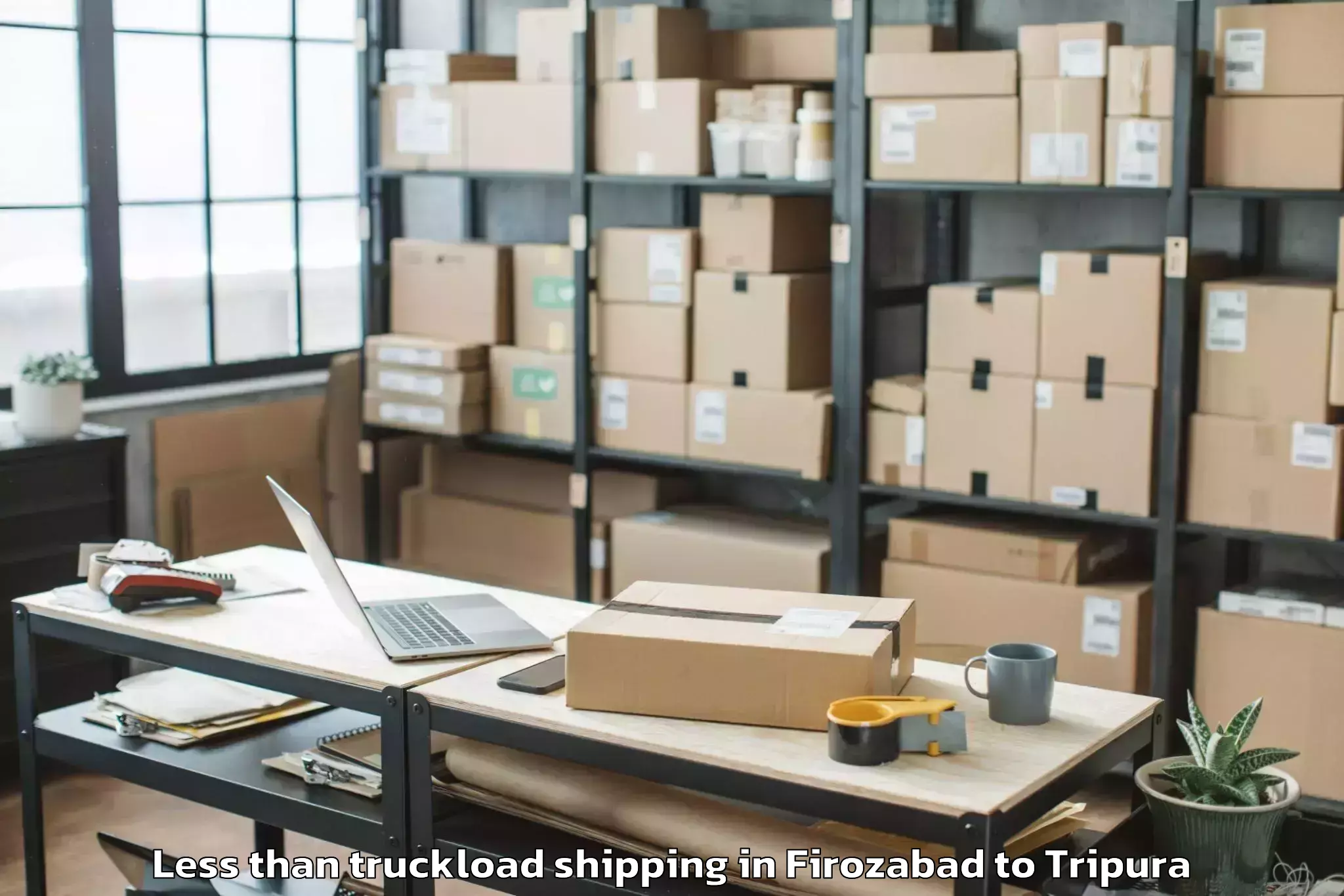 Book Firozabad to Kailashahar Less Than Truckload Shipping